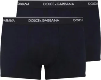 Dolce & Gabbana Ondergoed, Heren, Blauw, 3Xl, Katoen, Stretch Cotton Regular-Fit Boxers