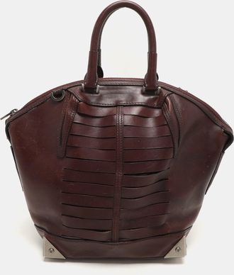Alexander Wang Emile Burgundy Leather Satchel