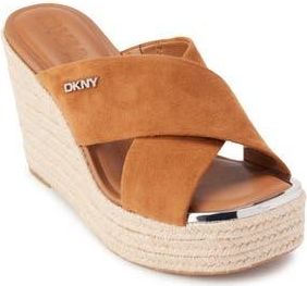 DKNY Maryn Espadrille Wedge Platform Sandal in Light Cognac at Nordstrom Rack, Size 8.5