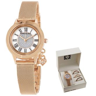 Anne Klein Quartz Mother of Pearl Dial Ladies Watch AK/3500RGST
