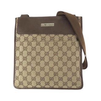Gucci Pre-owned Cross Body Bags, female, Beige, Size: ONE SIZE Pre-owned GG Canvas Leather Shoulder Bag