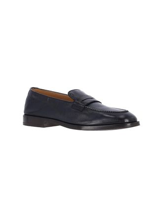 Alexander Hotto Mens Flat Shoes Blue Leather