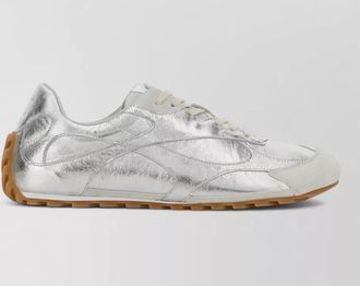 Bottega Veneta leather and suede low-top sneakers