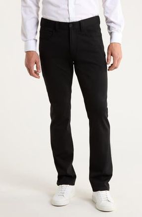 Emporio Armani Flat Front Pants in Solid Black at Nordstrom Rack, Size 30