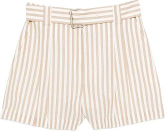Iro Anemone striped belted shorts - White