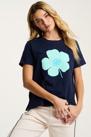 Lisa Todd Posy Posse Tee in Navy at Nordstrom, Size X-Small