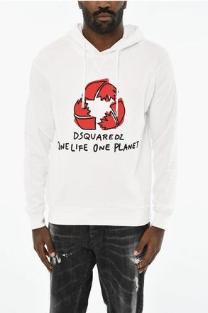 Dsquared2 Cotton Hoodie with Frontal Logo size S