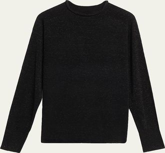 Kobi Halperin Lisa Funnel-Neck Shimmer Knit Sweater