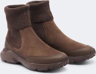 Tod's Knitted leather ankle boots