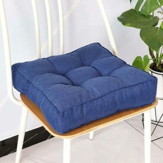 OEM Coussin Assise - 45 X 45 Cm - Epaisseur 8-10 Cm - Pour Chaise Bureau Salle A Manger Jardin Interieur Ext&eacute;rieur - Bleu