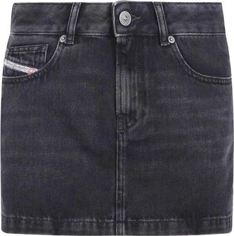 Diesel Dames, Rokken, Zwart, Maat: W27 Denim