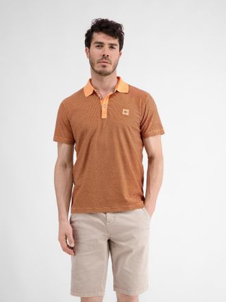 Lerros Poloshirt LERROS LERROS Gestreiftes Poloshirt f&uuml;r Herren, Herren, Gr. S, orange (mellow peach), 100% Baumwolle, Shirts Poloshirt