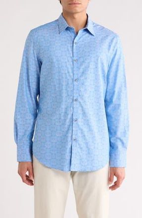 Robert Graham Ornate Cotton Dress Shirt in Light Blue at Nordstrom Rack, Size Xxx-Large