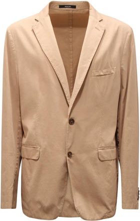 Paoloni Cotton Jacket - Heren - Blazers - Beige - 3XL - Katoen - Jassen