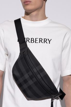 Burberry Dog Waist Bag, Mens, Black