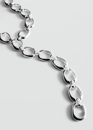 Mango Collana lunga catena argento - Donna - Taglia unica - MANGO