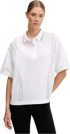 Lacoste Polo Tecnica con Fori Laserati - - Tops - Donna - Bianco - S