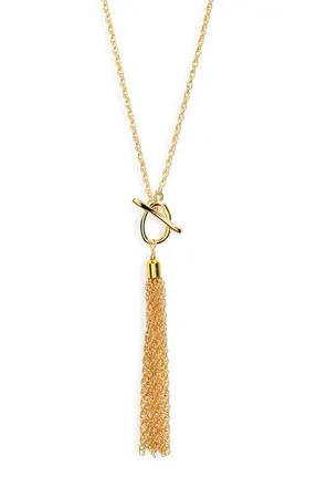 Panacea Tassel Pendant Necklace in Gold at Nordstrom