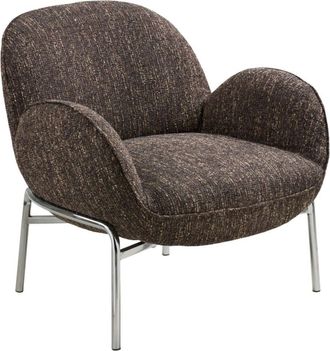 Moloo Sill&oacute;n de tela marr&oacute;n oscuro