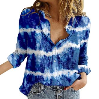 Generic Guy Fawkes Night Deals Cocila Summer Button Down Shirts for Women Sexy Deep V Neck Floral Printed T Shirt Fashion Lightweight Long Sleeve Blouse Tunic