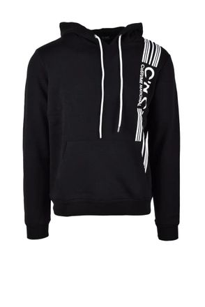 Costume National Black Hooded Cotton Sweatshirt