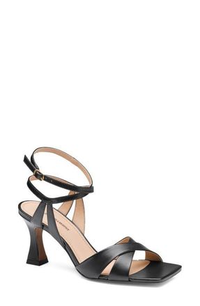 Johnston & Murphy Christine Ankle Strap Sandal in Black Glove Leather at Nordstrom, Size 6.5