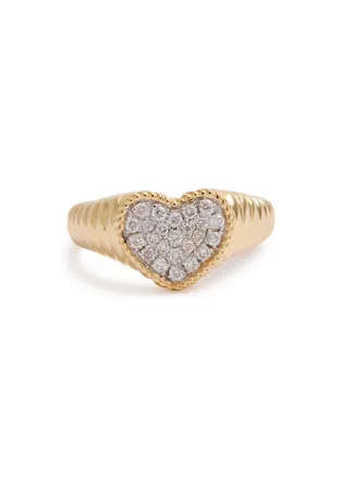 Yvonne L&eacute;on Baby Chevali&egrave;re Cour Berlingot 9kt Gold Pinky Ring - 45 (UK H)