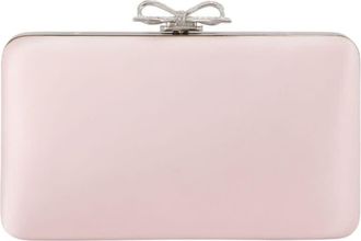 Self Portrait Self-Portrait Bow-Embellished Synthetic Clutch Pink