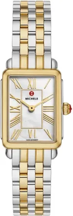 Michele Deco Park Mother of Pearl Dial 18K Gold-Plated Steel Womens Watch MWW06E000145