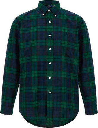 Polo Ralph Lauren Camicia in popeline stretch Custom-Fit - Heren - Casual Overhemden - Blauw - M - Katoen - Overhemden