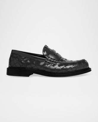 Bottega Veneta Men & apos;s James Intrecciato Leather Loafers
