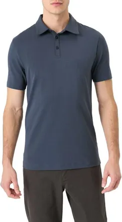 Pact Luxe Essential Slim Polo Made With Organic Cotton in Steel Blue at Nordstrom, Size Xx-Large