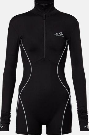 Balenciaga Logo zip-up bodysuit
