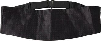 Dolce & Gabbana Zijden Gestippelde Buikband - Heren - Riemen - Zwart - ONE Size - Accessoires