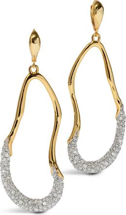 Alexis Bittar Solanales Crystal Pav&eacute; Hoop Drop Earrings in Crystals at Nordstrom