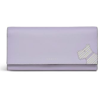 Radley London Plaid Large Leather Flapover Wallet in Bellflower at Nordstrom Rack
