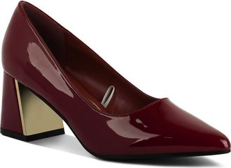 London Rag Zaila Block Heel Pump in Burgundy at Nordstrom Rack, Size 10