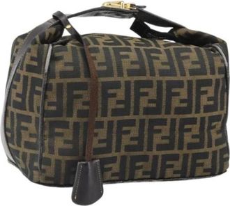 Fendi Pre-owned Mini Bags, female, Brown, Size: ONE SIZE Pre-owned Canvas Mini Bag