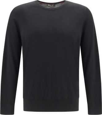 Loro Piana Trui van scheerwol - Heren - Truien - Zwart - Maat: 2XL Wol