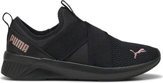 Puma Womens Softride Harli Slip on Training Shoes Sneaker, Black-black-rose Gold Ah25, 4 UK