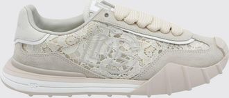 Dolce & Gabbana Sneakers basse DG Athletic in pizzo e pelle scamosciata