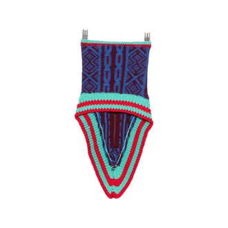 Dries Van Noten Knit Jacquard Scarf - Blue