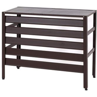 Hhg Copri condizionatore esterno copertura protettiva e decorativa HHG-944 73x90x38cm alluminio marrone