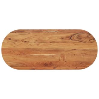 Berkfield Home Table Top 120x50x3.8 cm Oval Solid Wood Acacia in Brown