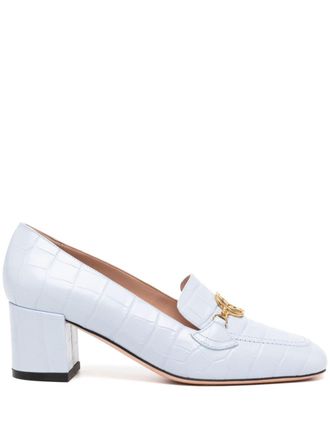 Bally Ellyane 50mm leather pumps - women - Calf Leather/Calf Leather/Calf Leather - 38.5 - Blue