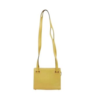 Ferragamo Pre-owned Shoulder Bags, female, Yellow, Size: ONE SIZE Pre-owned Shoulder Bag