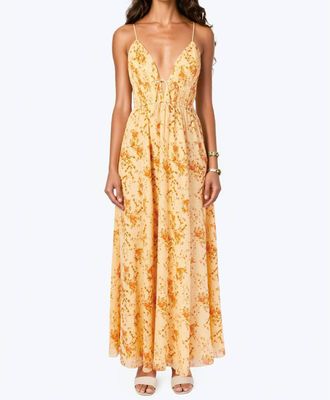 Cami NYC Dorinda Crinkle Chiffon Dress In Golden Hour