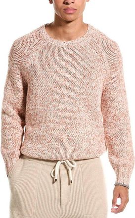 Brunello Cucinelli MenS Marled Knit Crewneck Sweater, Size 42