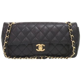 Chanel Pre-owned Vintage Schoudertas - Dames - Pre-owned - Zwart - Maat: ONE Size Leer