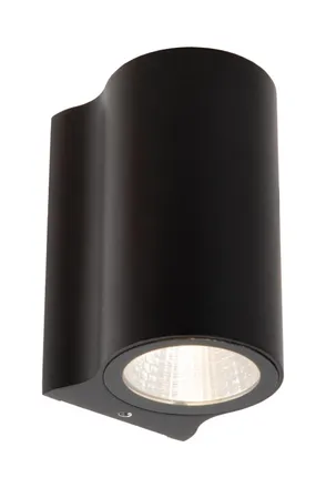 Lucide L&aacute;mpara de pared de aluminio con 1 led integrado, negro